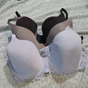 No Boundaries T-Shirt Bras - White, Gray, & Blue